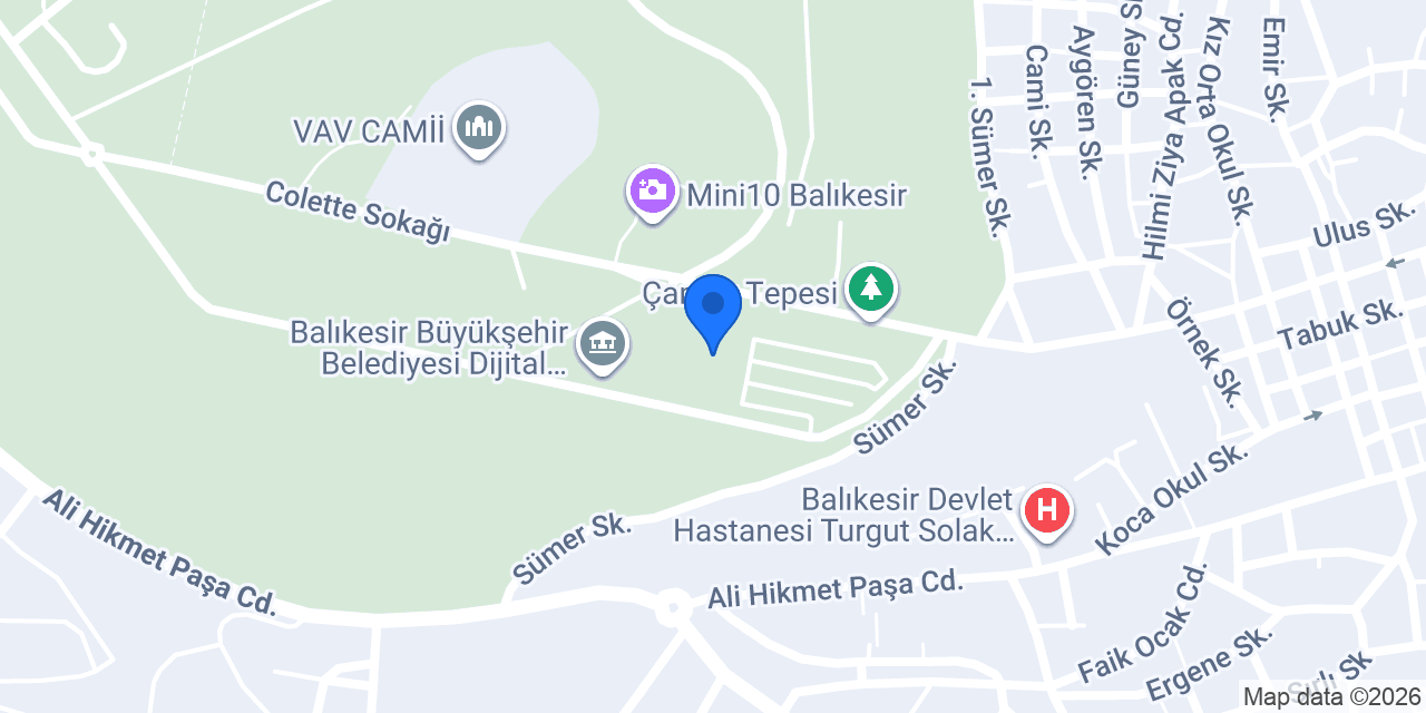 Çamlık BALMEK Atölyeleri konumu