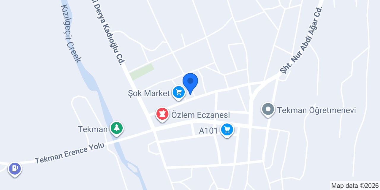 Ptt-tekman Şubesi konumu