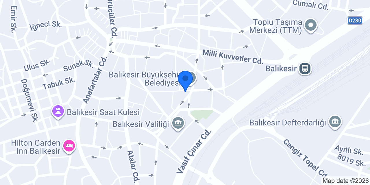 Balıkesir Dövme Stüdyosu konumu