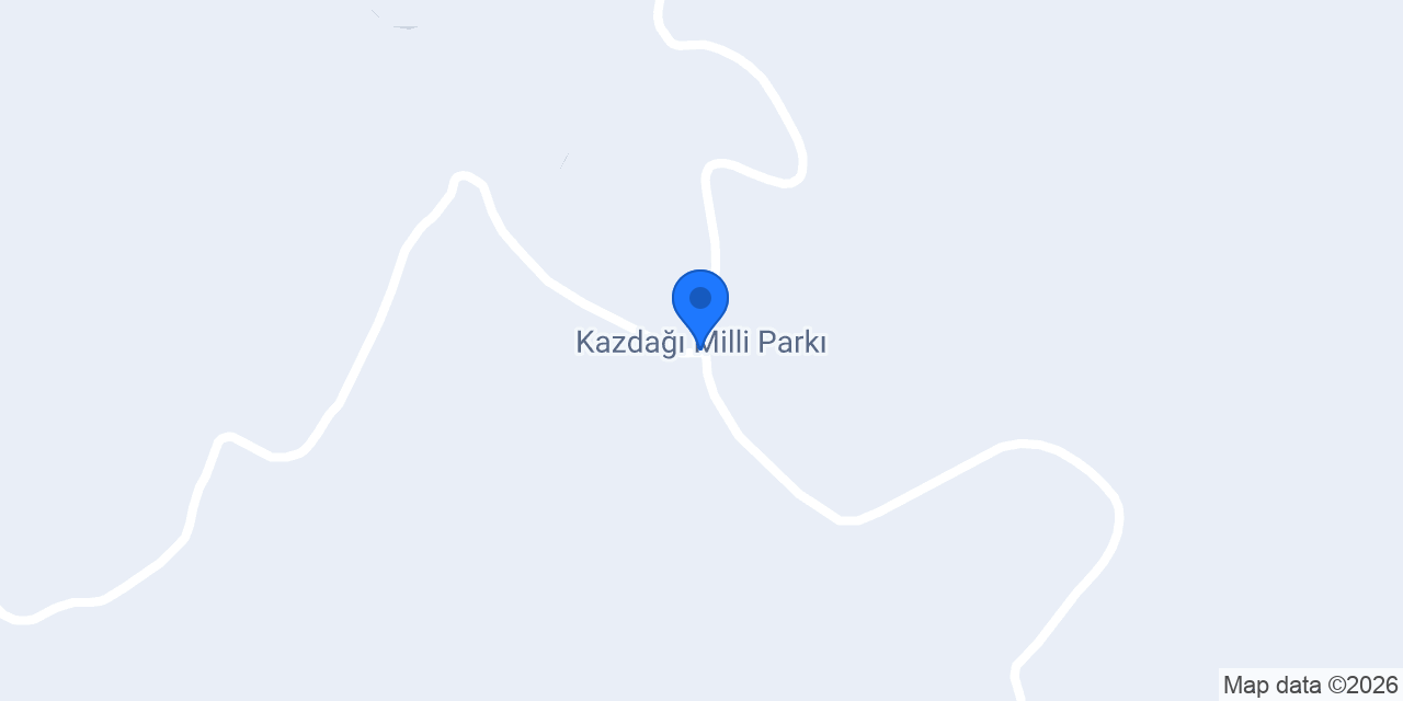 Kazdağı Milli Parkı konumu