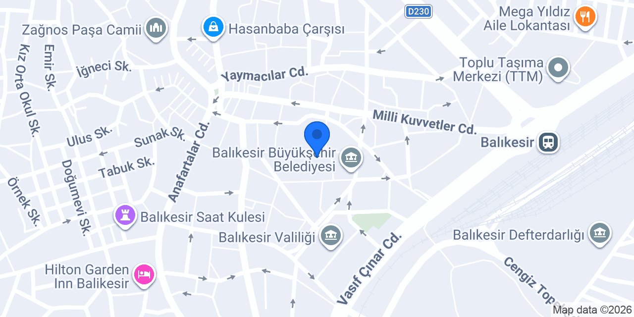 Diş Hekimi Şennur Karadağlı konumu