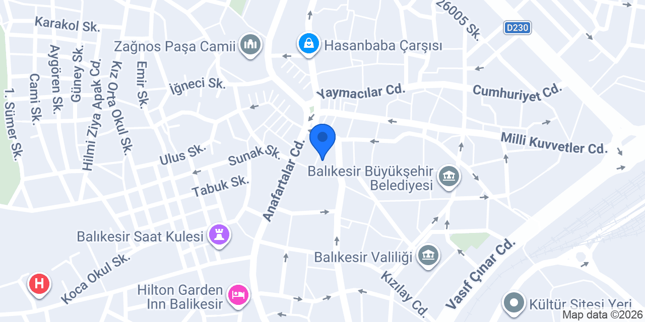 Halkbank Anafartalar Şubesi konumu
