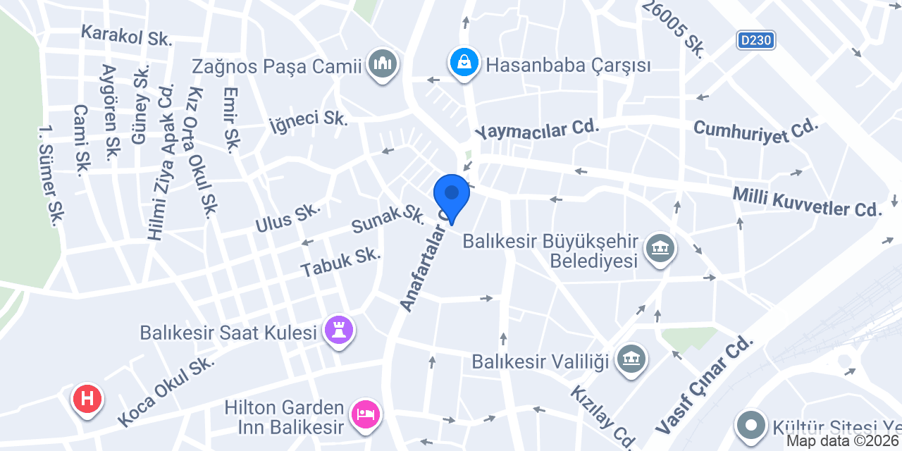 Zade TAN Mimarlık konumu