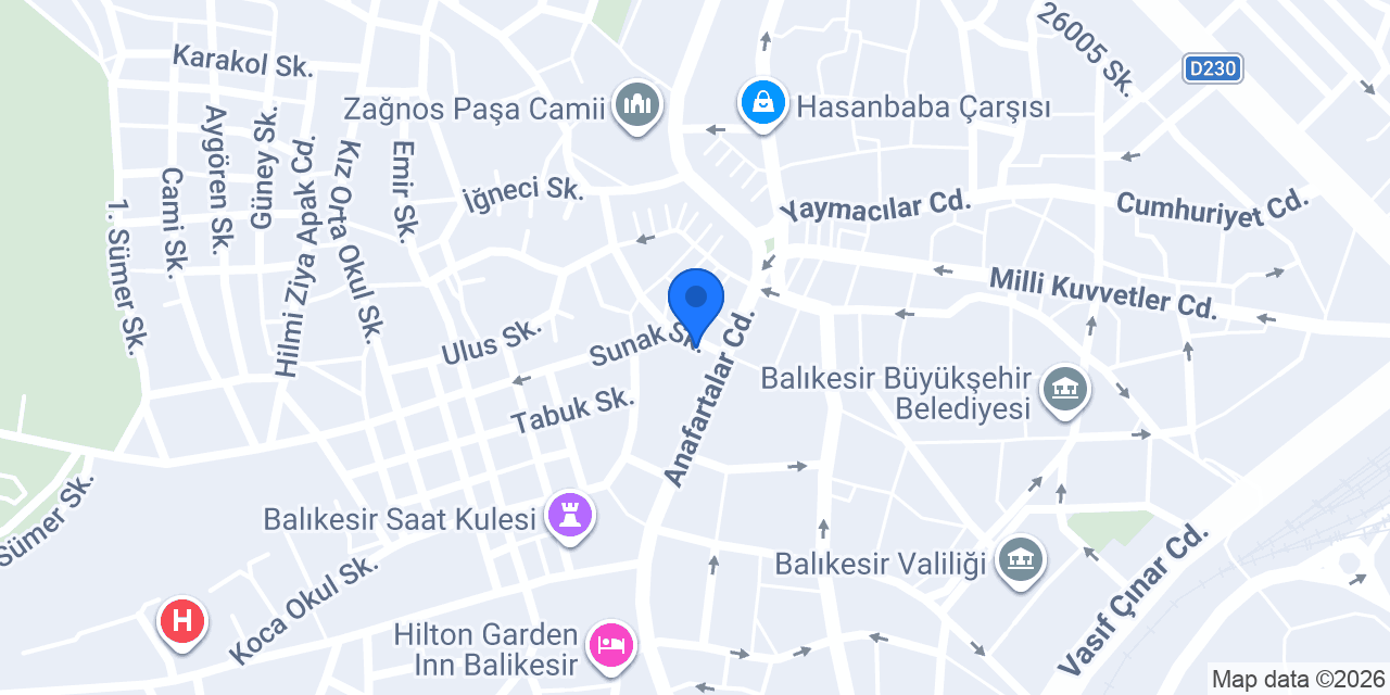 Atelier Eylül konumu