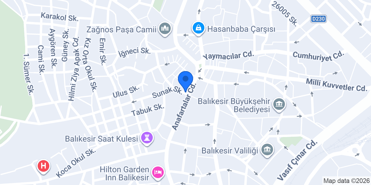 Balıkesir Açelya Çiçekçilik konumu