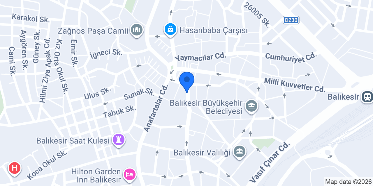 Başaran Diş Kliniği konumu