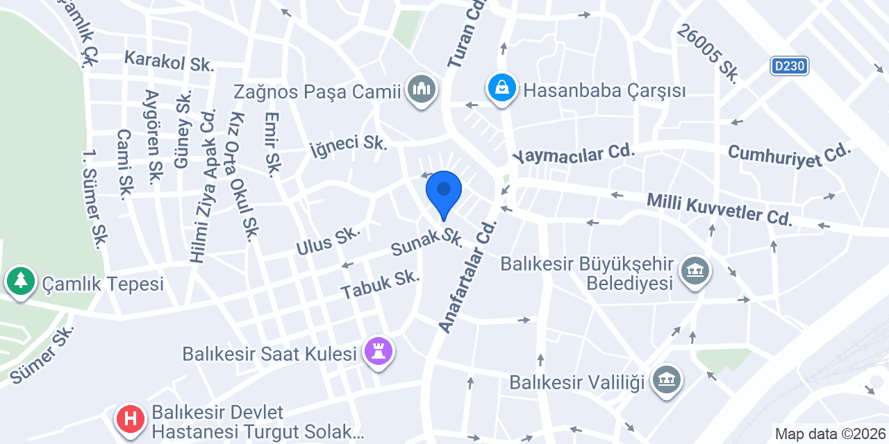 EK Hukuk & Danışmanlık konumu