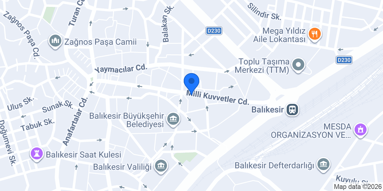 Hotel Grand Yılmaz konumu