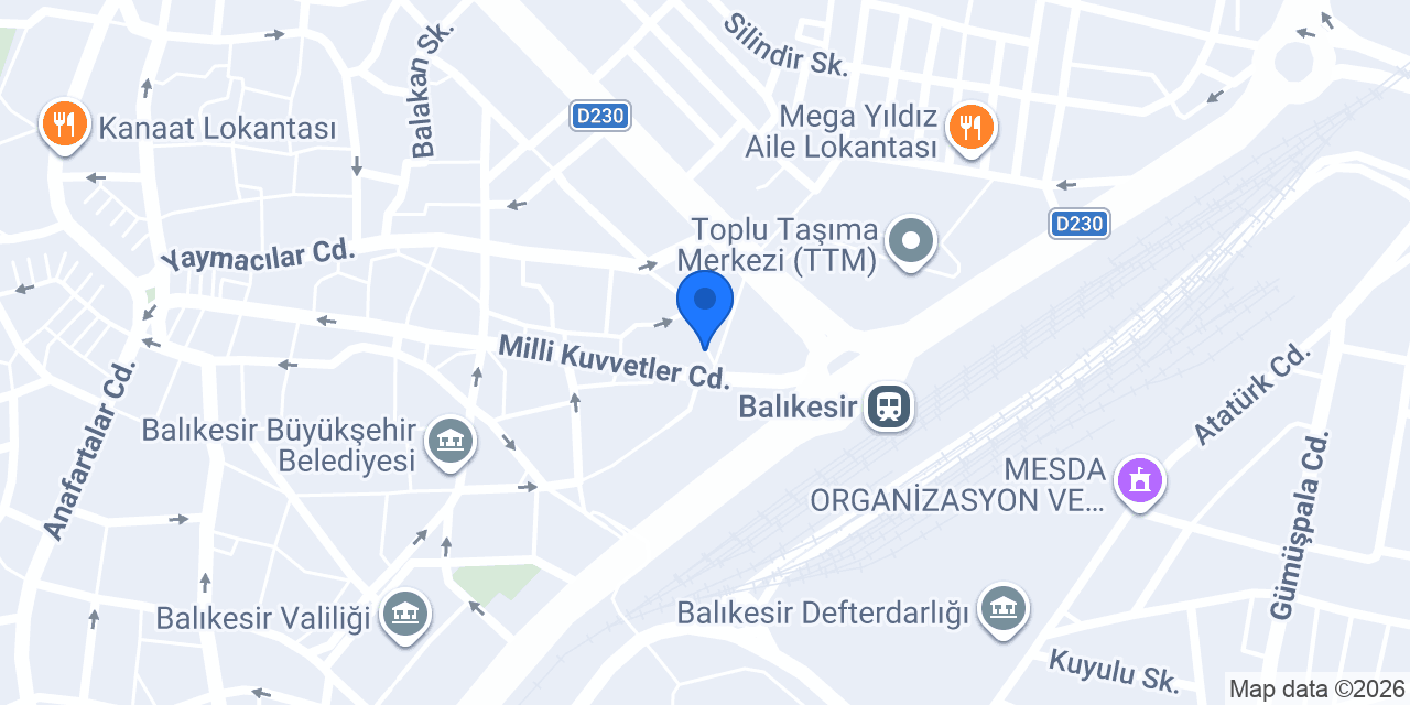 Balıkesir Savran Çiçekçilik konumu