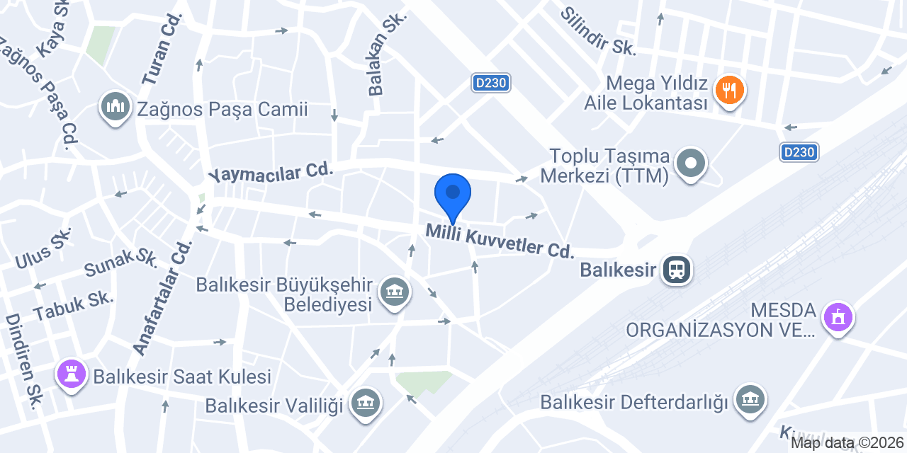OTEL ÇÖMLEK konumu
