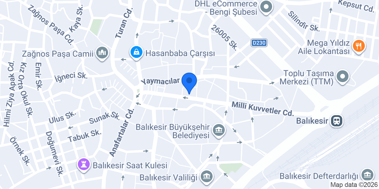 Nuri Aktürk Özel Dikim Evi konumu