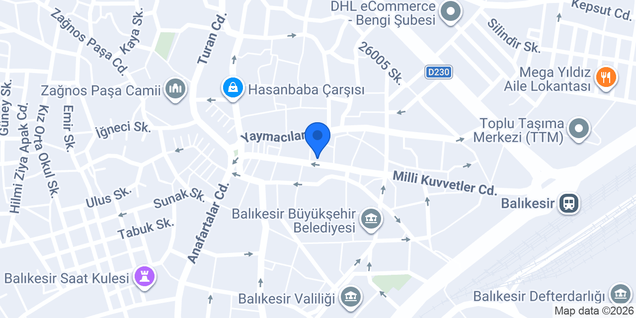 Çelik Hukuk Bürosu konumu