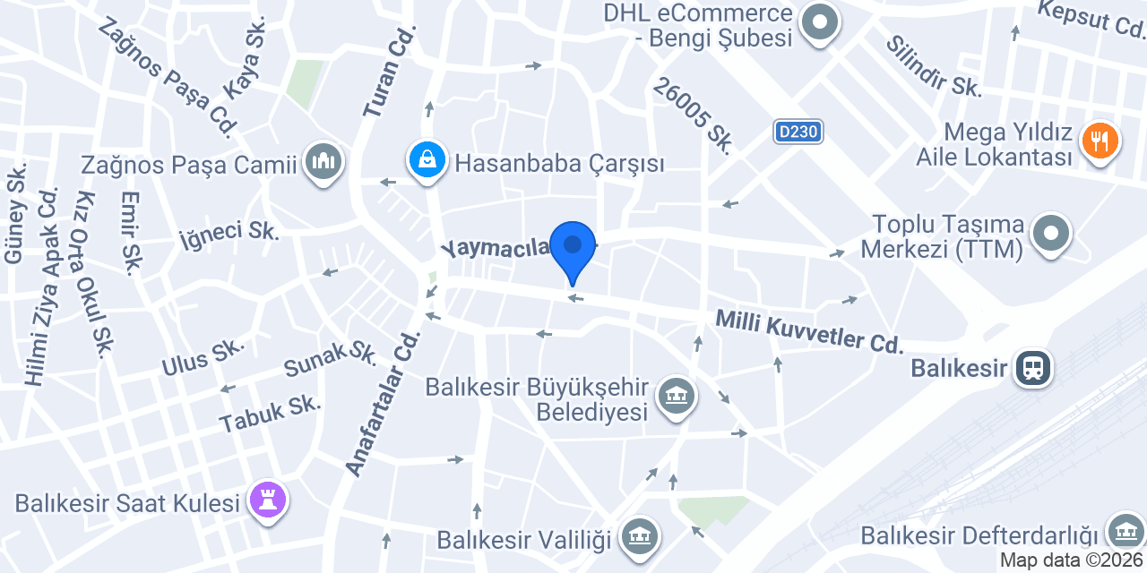 Halkbank Balıkesir Şubesi konumu