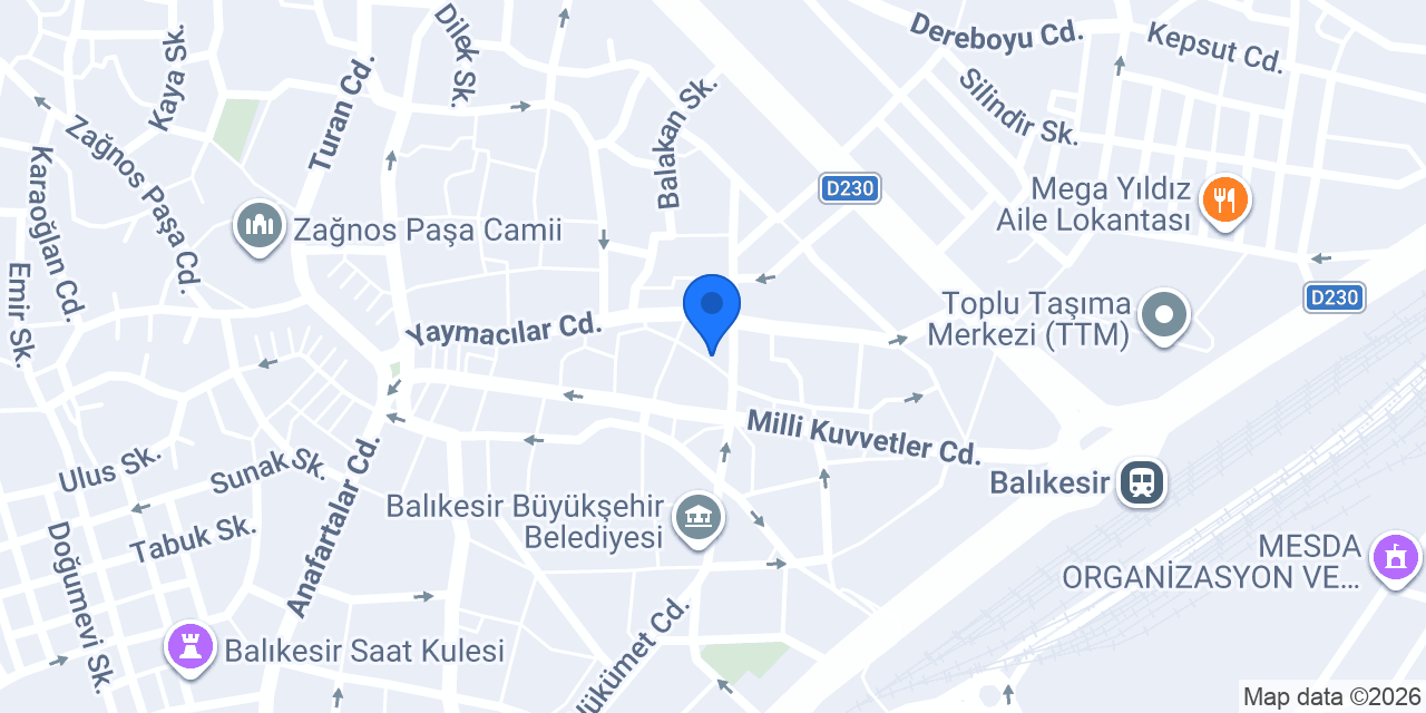 OKYANUS Kuru Temizleme konumu