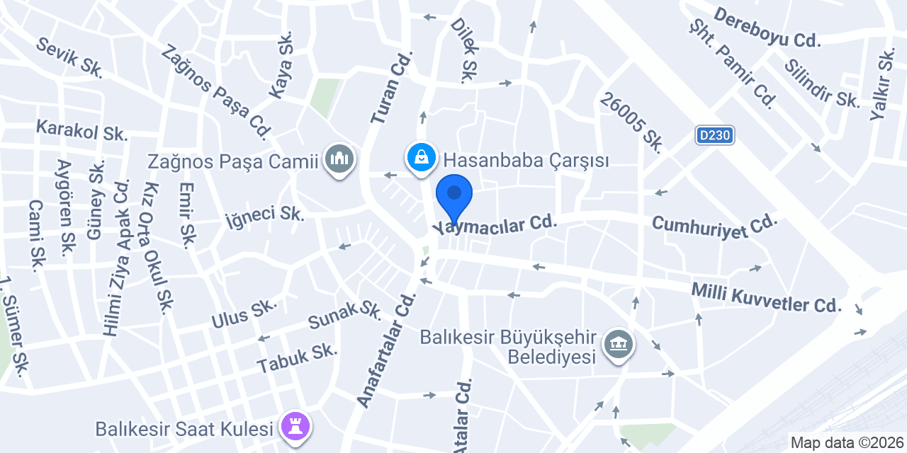 Palmiye Butik Cafe konumu