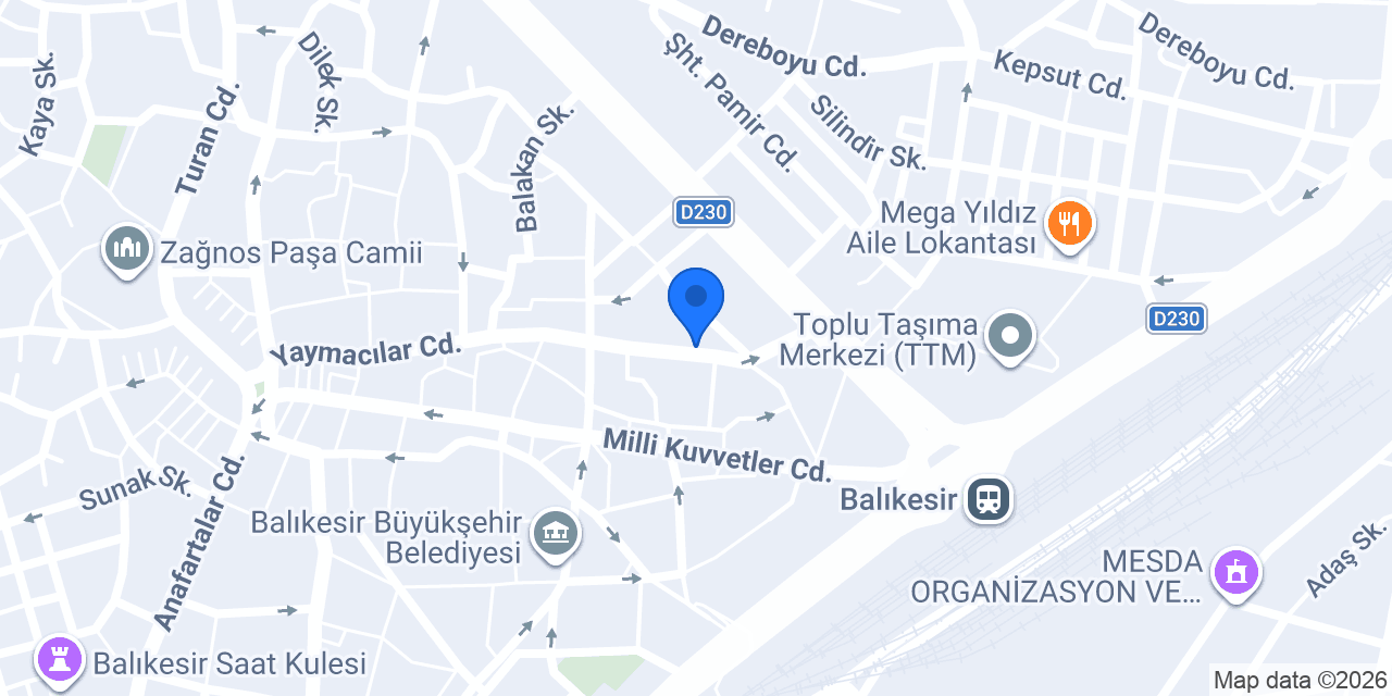 FURYA Mimarlık Mühendislik konumu