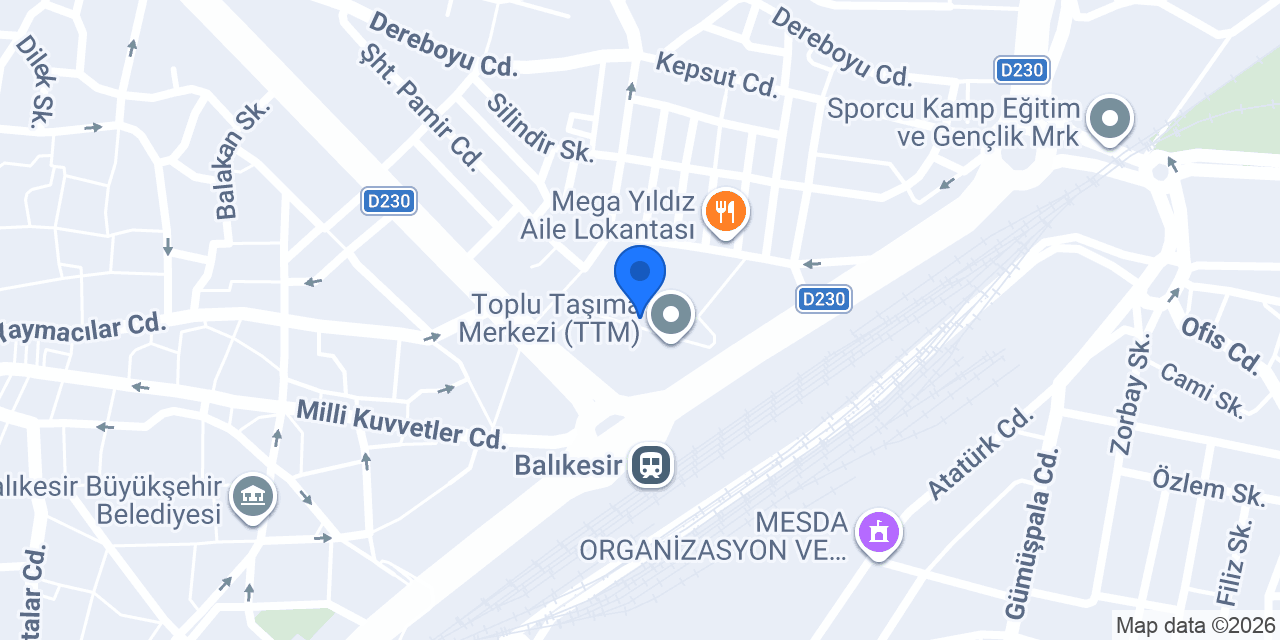 Toplu Taşıma Merkezi konumu