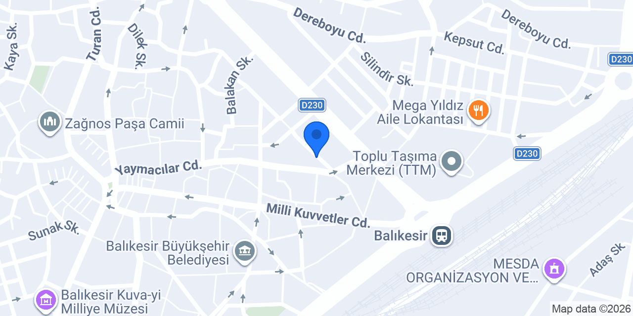 Avukat Berna Özdamar Hukuk Bürosu konumu