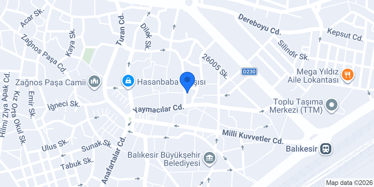 Baykan Mobilya konumu