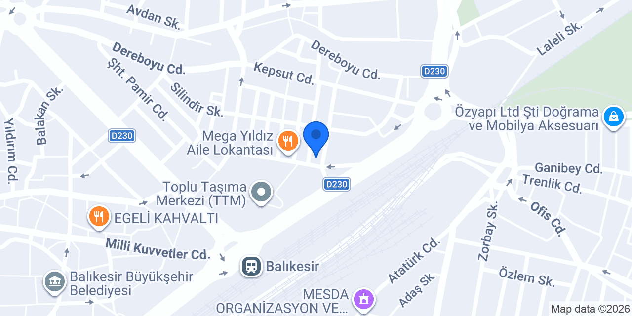Papirüs cafe pastane konumu