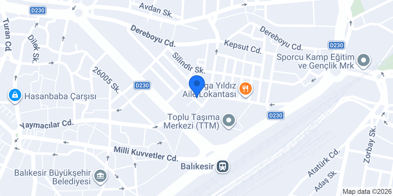 Otel İnanöz konumu