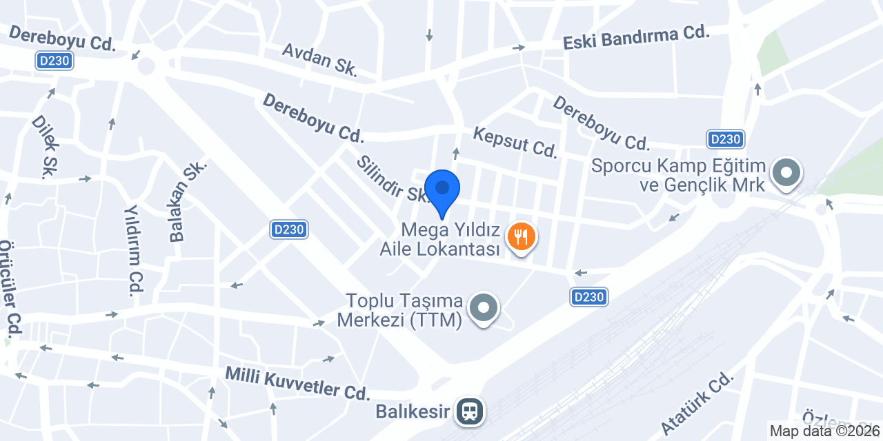 ERYILMAZ DEKORASYON konumu