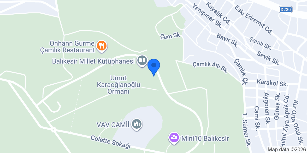 Ülkü Adatepe Çocuk Kütüphanesi konumu