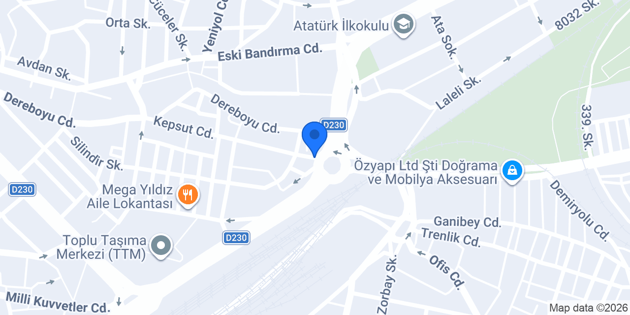 ATMACA GRUP SHOWROOM konumu
