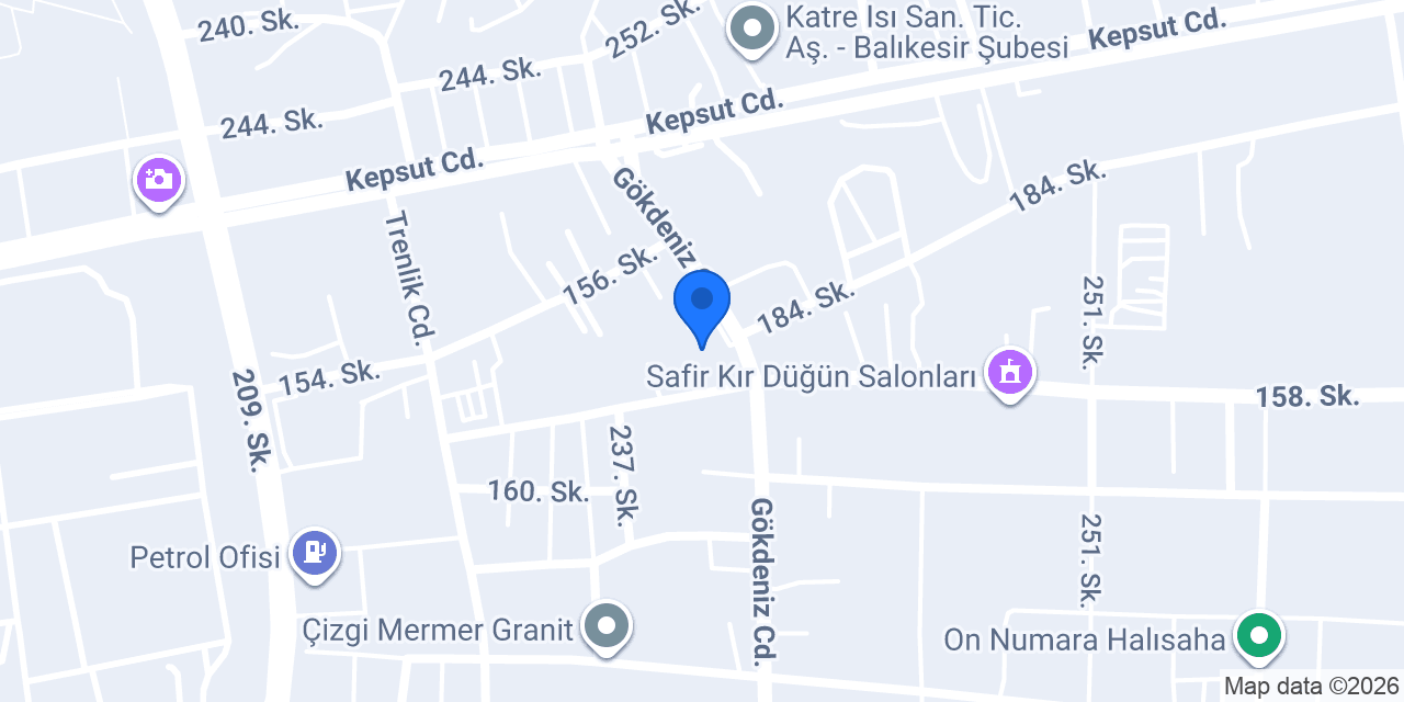Özateş Gida konumu