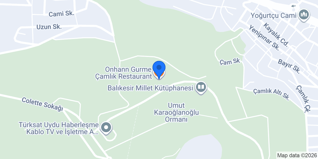 Onhann Gurme Çamlık Restaurant konumu