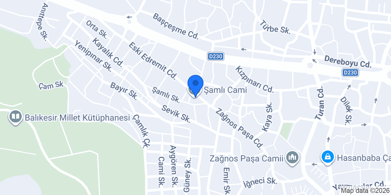 Ptt-şamlı Şubesi konumu