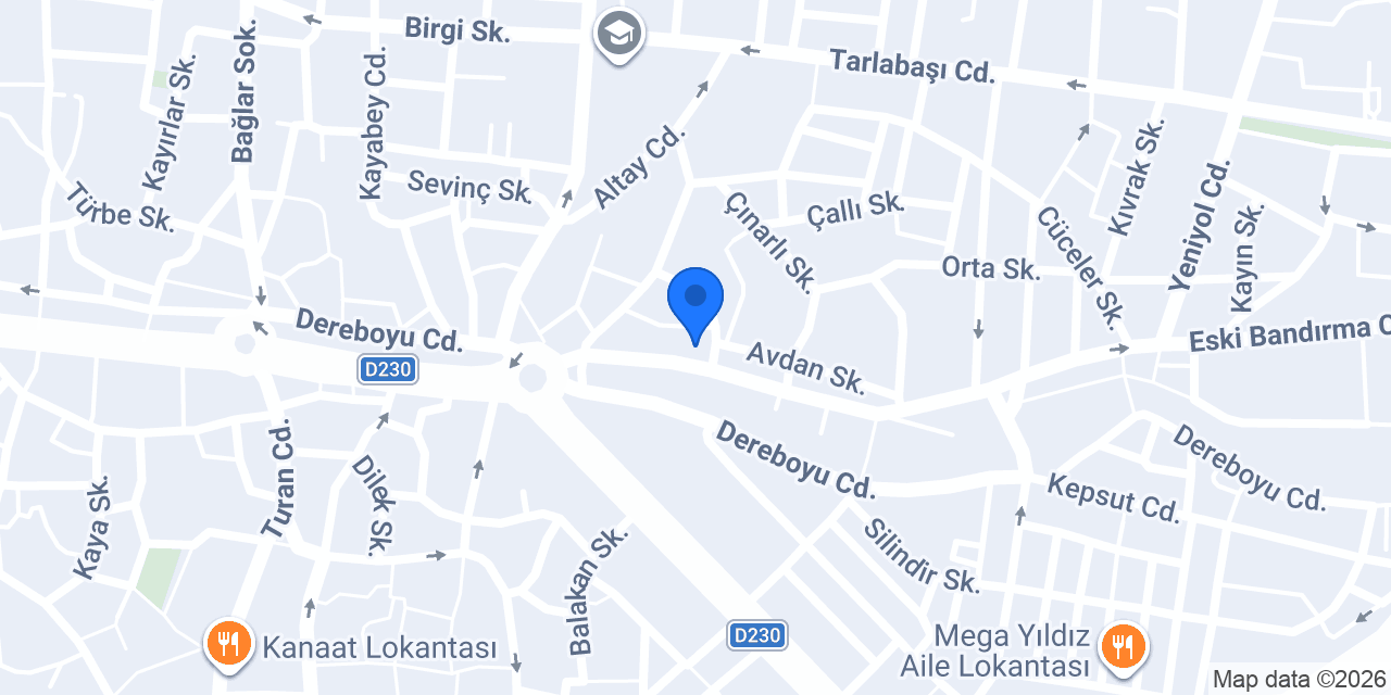 Öztaş Dekorasyon konumu