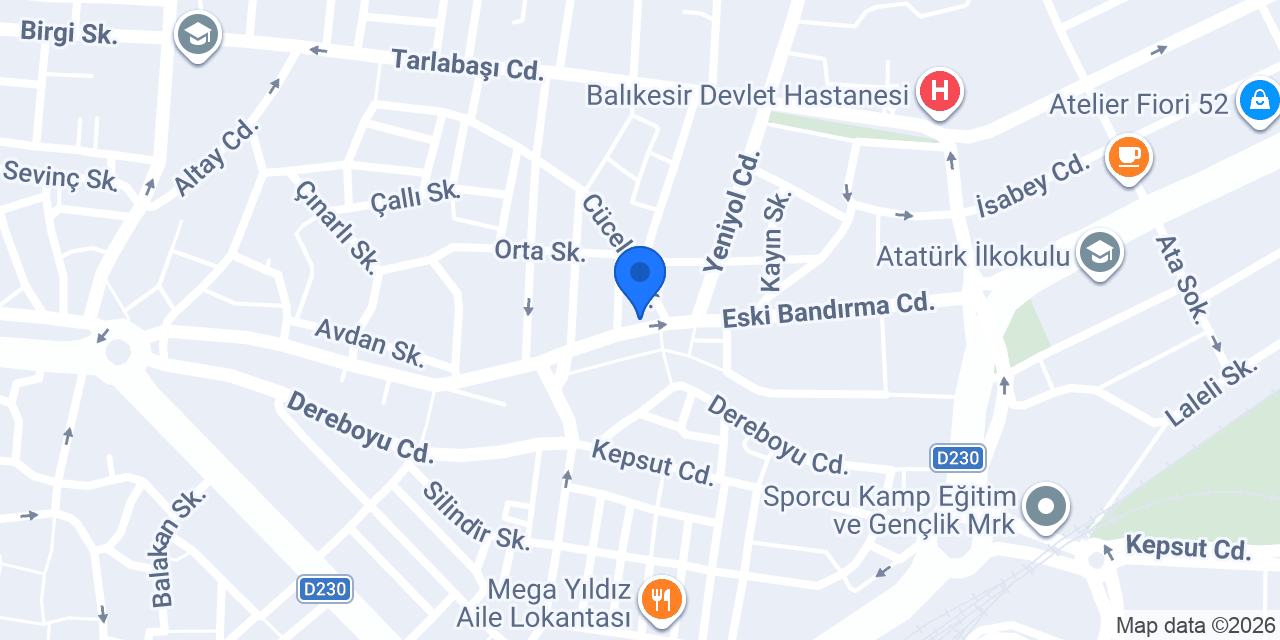 Çaylak Tost konumu