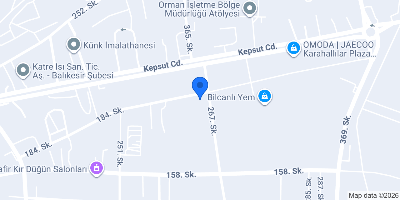 Camcıoğlu Palet konumu