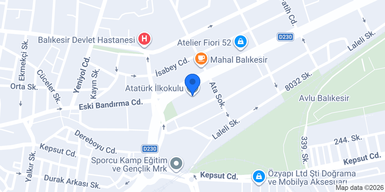 Atatürk İlkokulu konumu