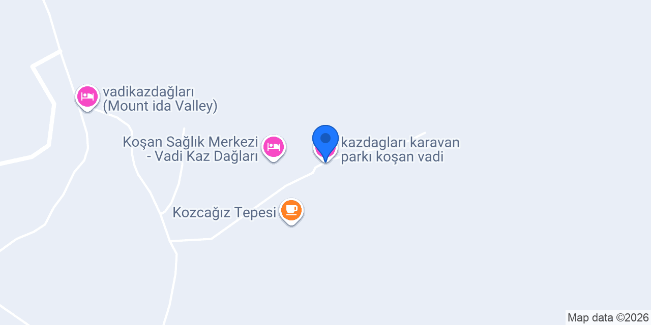 kazdagları karavan parkı koşan vadi konumu