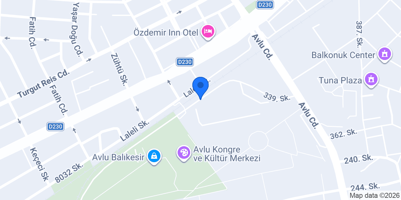 Avlu Taksi Balıkesir konumu