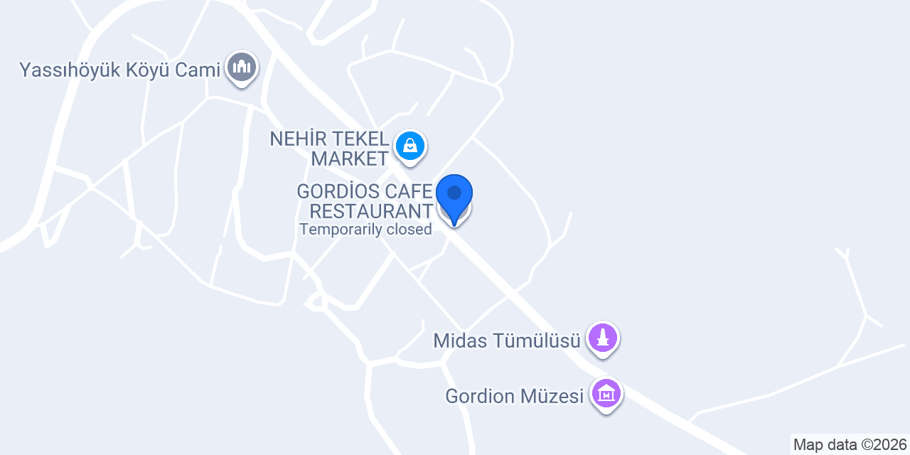 GORDİOS CAFE RESTAURANT konumu