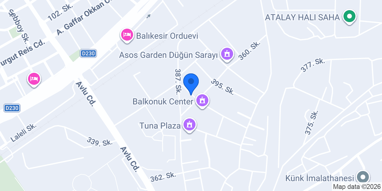 Balıkesir Atış Poligonu konumu