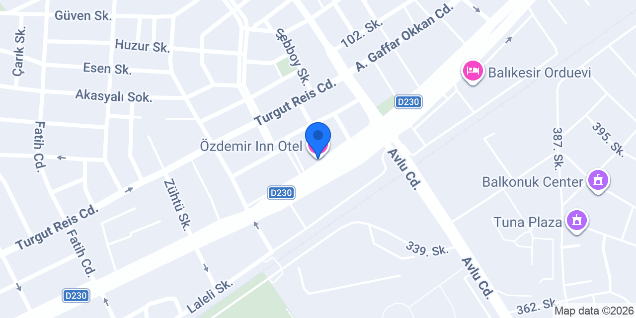 Özdemir Inn Otel konumu