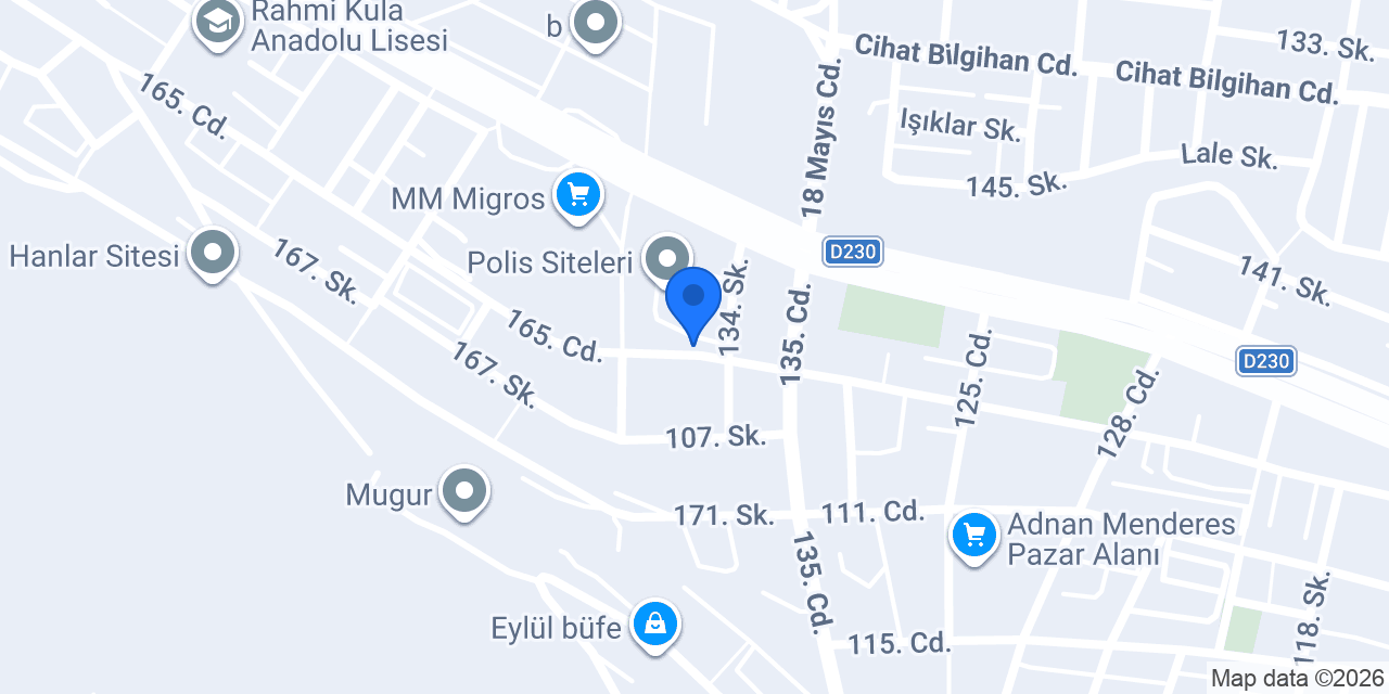 165. Cadde -1 konumu