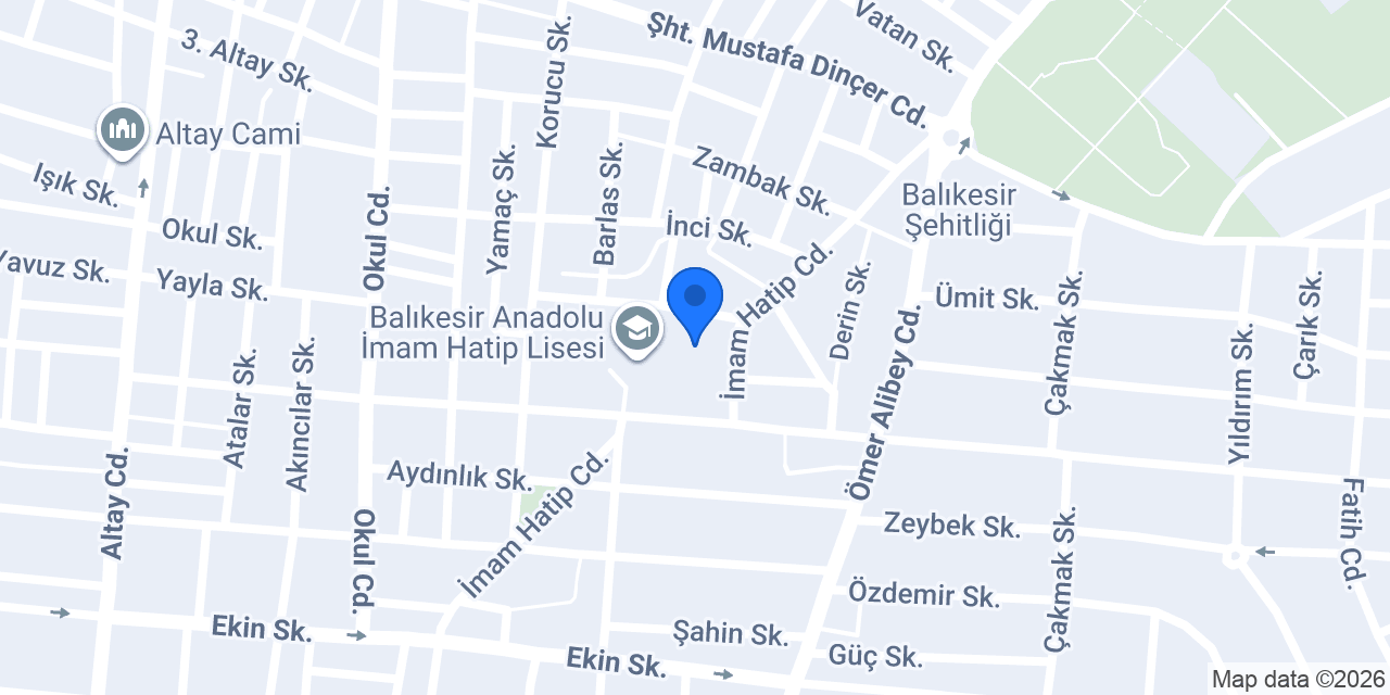 Balıkesir İmam Hatip Ortaokulu konumu