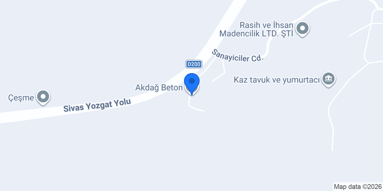 Akdağ Beton konumu