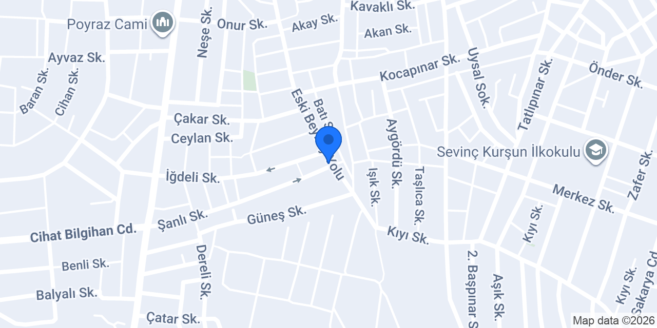 Sentat Şekerleme konumu