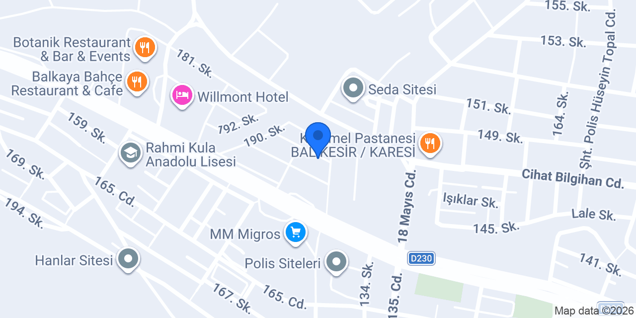 ALİ GALERİ BALIKESİR konumu