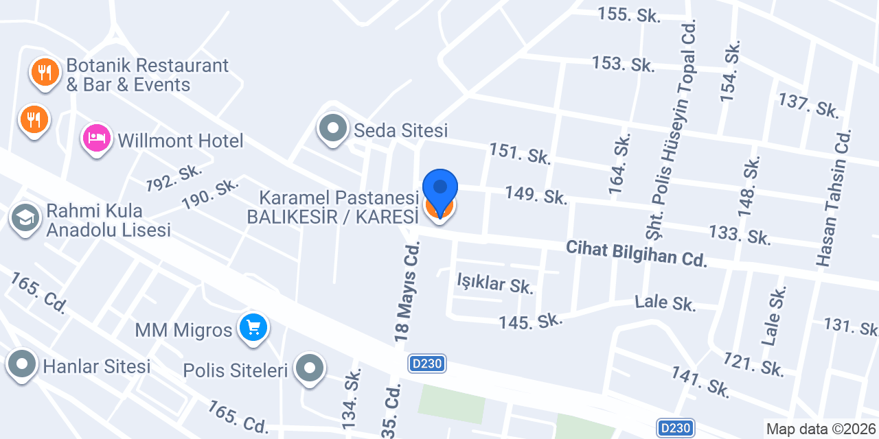 Karamel Pastanesi BALIKESİR / KARESİ konumu