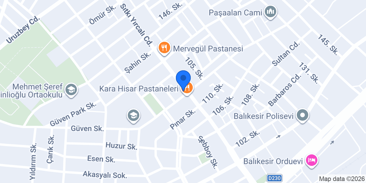 Hacıoğlu kebap&iskender konumu