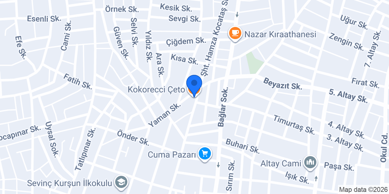 Kokorecci Çeto konumu