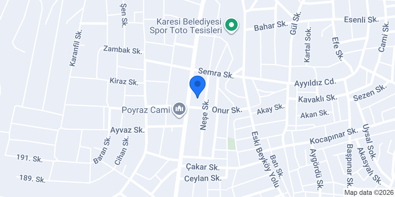 Yeşilköy Bungalow konumu