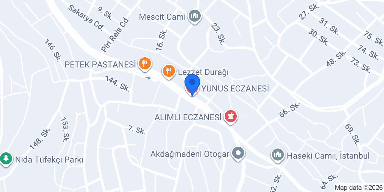 YUNUS ECZANESİ konumu